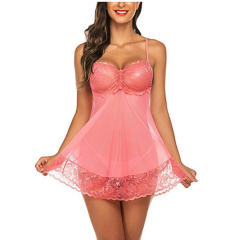 Women Wholesale Babydoll Lingerie Lace Sleepwear Sexy Night Dress PQ5132