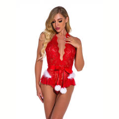 Merry Christmas Lingerie For Women Wholesale Santa Claus Bodysuit PQ2125