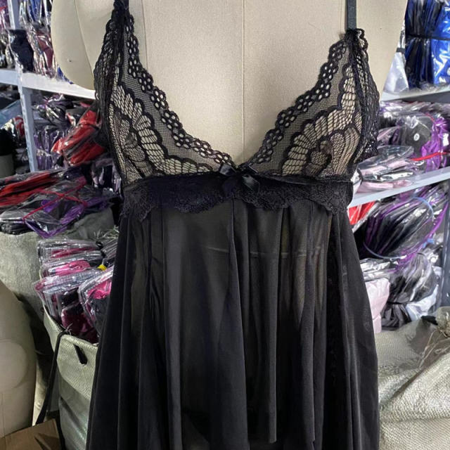 Wholesale Valentine Lace Sleepwear Babydoll Lingerie For Women PQ5218