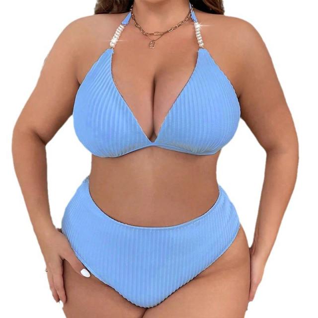 Plus Size Bikini Swimsuits For Woman Swimwear Oversize Beachwear PQ23204