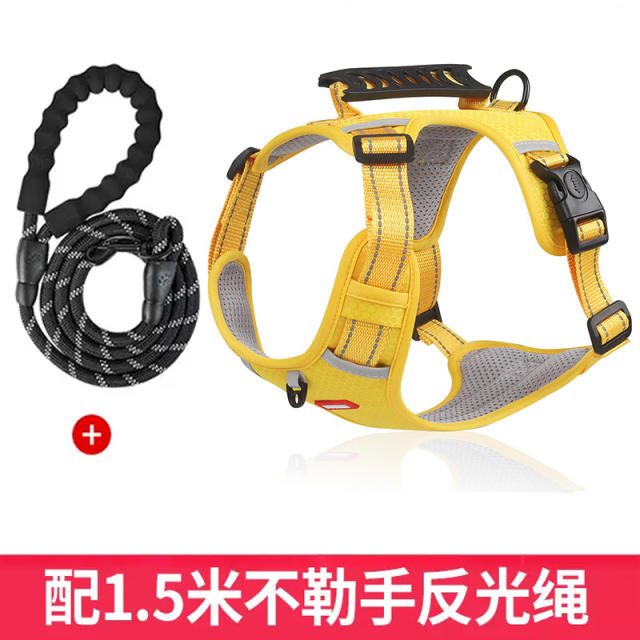 Small-Sized Adjustable Harnesses Vest Dog Leash Dog Walking Leashes PQ524