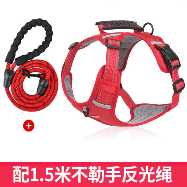 Small-Sized Adjustable Harnesses Vest Dog Leash Dog Walking Leashes PQ524