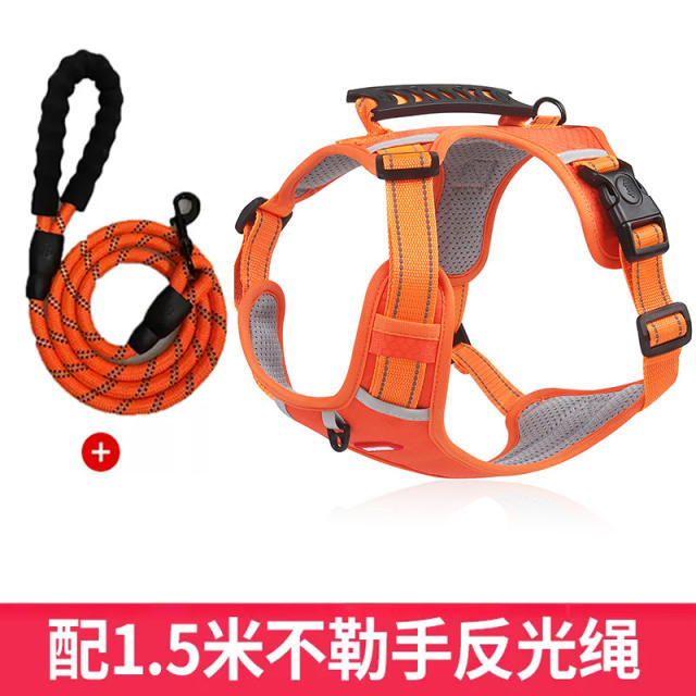 Small-Sized Adjustable Harnesses Vest Dog Leash Dog Walking Leashes PQ524