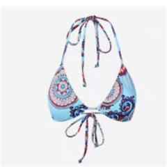 Wholesale Vintage Print Triangle Bikini Women Low Waist Swimwear PQ9774
