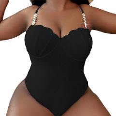 Shell One-Piece Swimsuit For Woman Plus Size Swimwear Retro Beachwear PQ23112