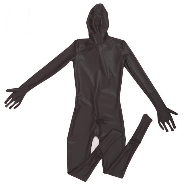 Men Oil Latex Ammonia Jumpsuit Wholesale PU Catsuit PQ-B06