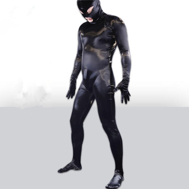 Men Oli Latex Ammonia Catsuit Wholesale PU Fetish Jumpsuit PQ-B23