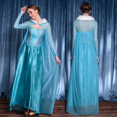 Elsa In Frozen Costume Halloween Cosplay Fancy Dress Snow Queen Uniform PQ1001