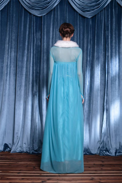 Elsa In Frozen Costume Halloween Cosplay Fancy Dress Snow Queen Uniform PQ1001