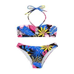 Wholesale Floral Print Bikinis For Women Low Waist Halter Swimwear PQ231365