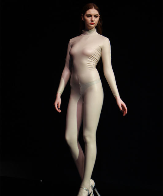 Latex Ammonia Fetish Wear Sexy Jumpsuit Woman Wetlook Rubber Catsuit PQ-B04