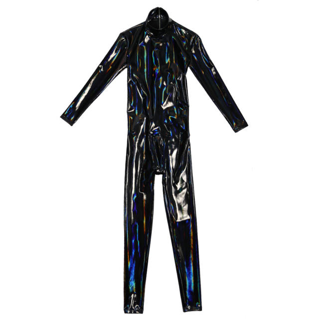 Symphony Latex Ammonia Jumpsuit Fetish Wear Sexy PU Catsuit For Men PQ-B08
