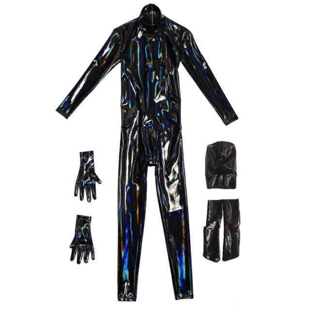 Symphony Latex Ammonia Jumpsuit Fetish Wear Sexy PU Catsuit For Men PQ-B08