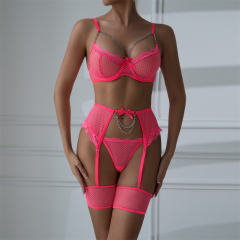 Sexy Eyelash Lace Lingerie For Women Wholesale Bra Sets PQ3617