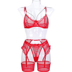 Sexy Eyelash Lace Lingerie For Women Wholesale Bra Sets PQ3617