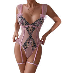 Women Eyelash Lace Underwear Red Sexy Teddies Lingerie PQ3613