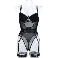 Women Sexy Mesh Bustiers Teddies Lingerie Wholesale Underwear PQ3615