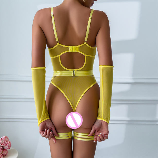 Women Sexy Mesh Bustiers Teddies Lingerie Wholesale Underwear PQ3615