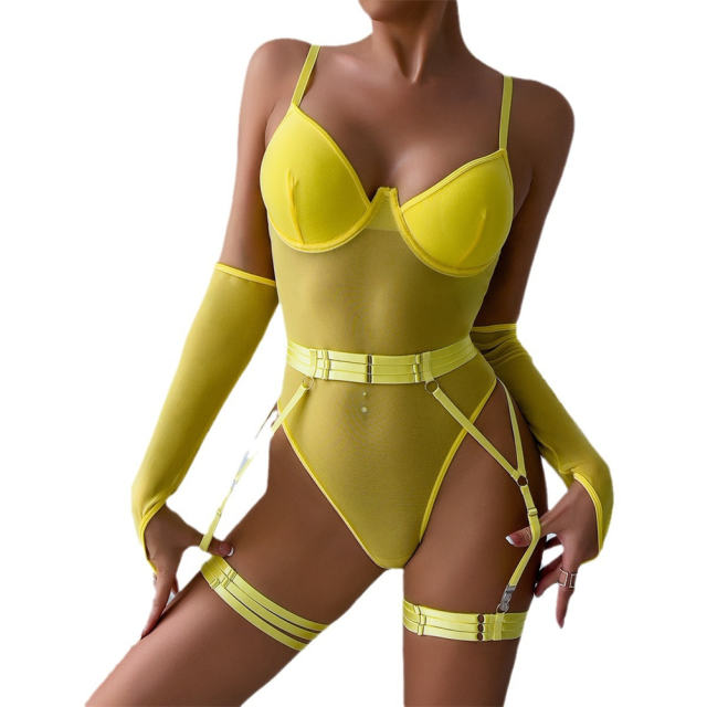 Women Sexy Mesh Bustiers Teddies Lingerie Wholesale Underwear PQ3615