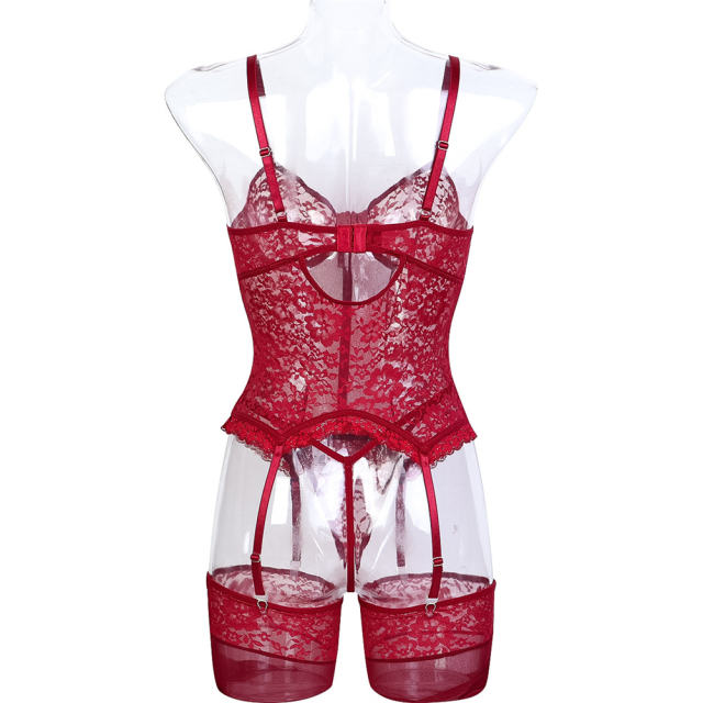 Women Sexy Bustiers Teddies Lingerie Wholesale Lace Underwear PQ3618