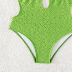 Wholesale Solid Color Swimwear V-neck Beach Wear Halter One Piece Swimsuit PQ235285