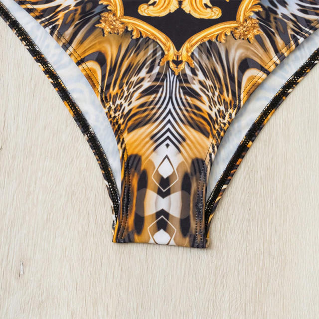 Wholesale African Print Swimwear Beach Wear Vintage One Piece Swimsuit PQ235603