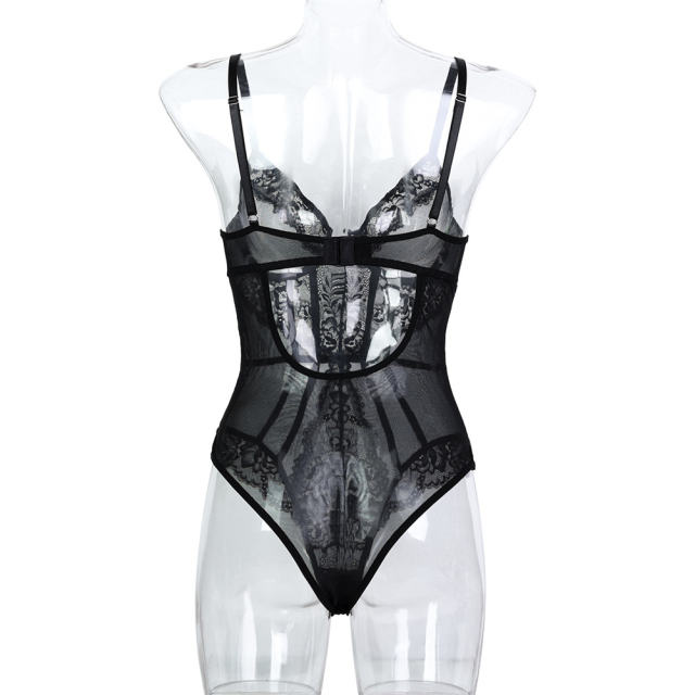 Lace Bodysuit Sexy Teddy Lingerie Womens Wholesale Bustiers PQ3589