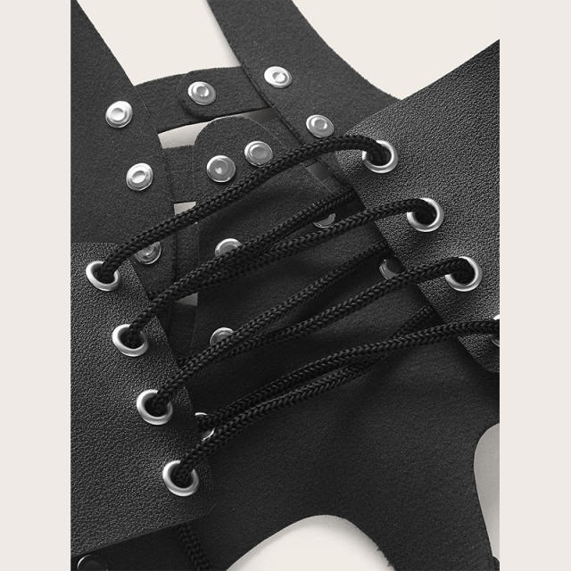 Faux Leather Steampunk Lingerie Women PU Sexy Fetish Wear PQSH096