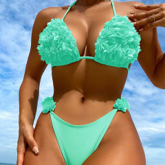 Wholesale Flower Petal Micro Bikinis Women Low Waist Swimwear PQ234001
