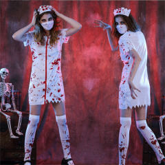 Scary Nurse Fancy Dress Halloween Costumes Devil Cosplay Uniform PQ81041