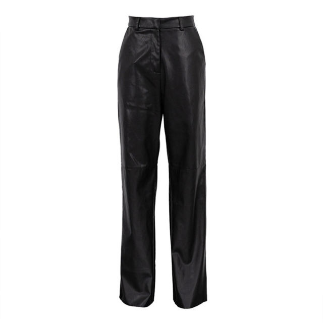 Woman Faux Leather Pencil Pants DS PU Trousers Steampunk Leggings PQK8005
