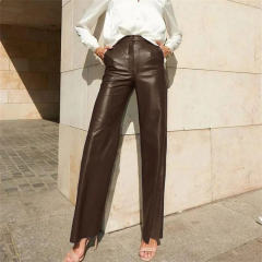 Woman Faux Leather Pencil Pants DS PU Trousers Steampunk Leggings PQK8005