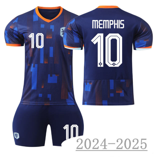 2024 UEFA Netherlands National Soccer Jersey Memphis Away Football Fan Apparel PQ-NE555