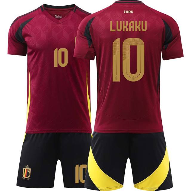 2024 Belgium National Football Fan Apparel UEFA Lukaku Soccer Jersey PQ-BE555