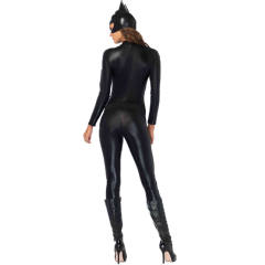 PU Cat Woman Jumpsuit Sexy Clubwear Faux Leather Catsuit PQ18729