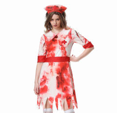 Halloween Devil Costume Scary Nurse Fancy Dress Cosplay Uniform PQ23802