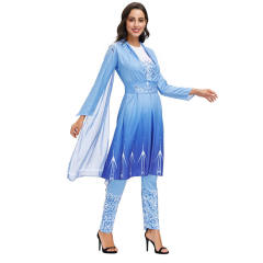 Halloween Elsa Cosplay Costume  Frozen 2 Fancy Dress Snow Princess Uniform PQ2027