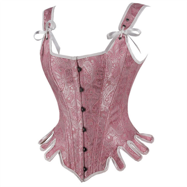 Retro Corset Women Court Overbust Corselet Sexy Shaper PQ23619