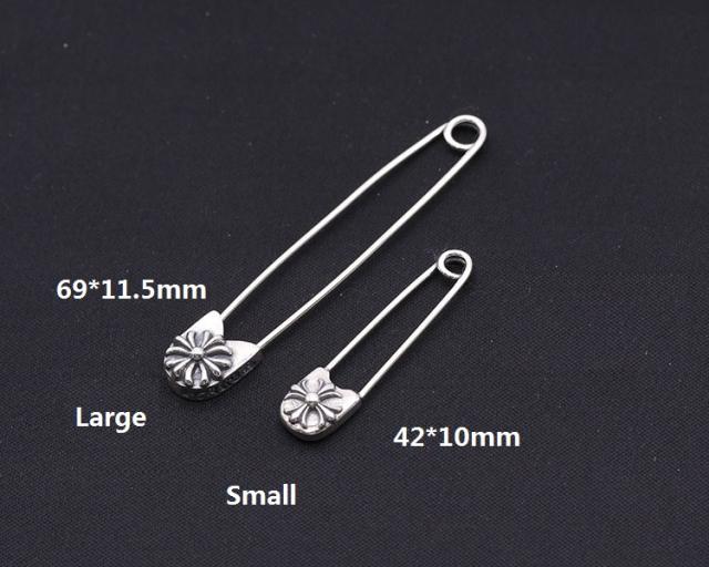 925 sterling silver handmade crosses brooches American European antique silver designer jewelry vintage punk style fashion accessories for men and women