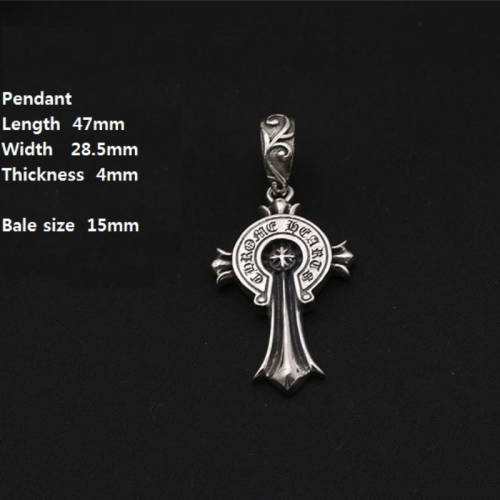 Horseshoes Cross Pendant Necklaces 925 Sterling Silver Ball chain Vintage Gothic Punk Hip-hop Fashion Timeless Jewelry Accessories Gifts For Men Women 50 55 60 65 cm
