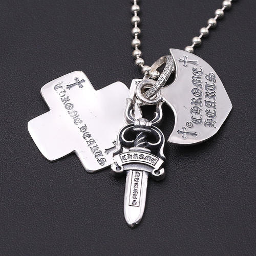 Dagger Sword Cross Anchor Pendant Necklaces 925 Sterling Silver Ball chain Vintage Gothic Punk Hip-hop Fashion Timeless Jewelry Accessories Gifts For Men Women