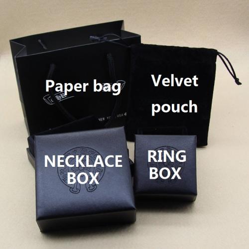 Jewelry packaging set jewelry boxes necklace boxes ring boxes velvet pouch bags paper carry bags