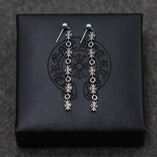 925 sterling silver crosses tassel stud earrings American European gothic punk style antique designer jewelry luxury accessories