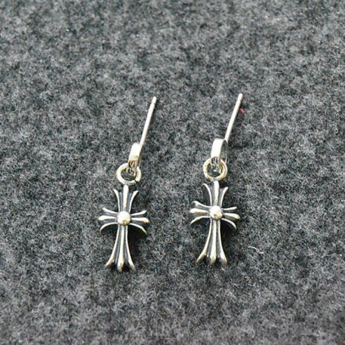 925 sterling silver crosses stud earrings American European gothic punk style antique designer jewelry luxury accessories