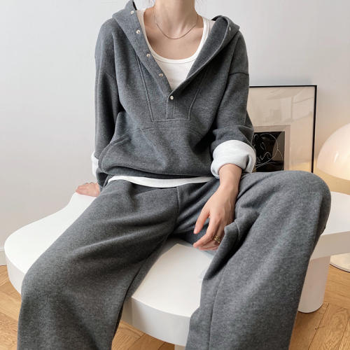 Sweater Pants Two-piece Set New Hoodie Fashion Casual Sports Suit For Women