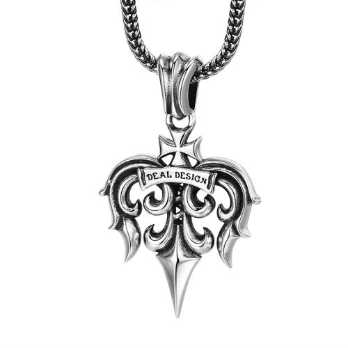 925 Sterling Silver Cross Anchor Pendant Necklaces Vintage Gothic Punk Hiphop Antique Designer Luxury Jewelry Accessories