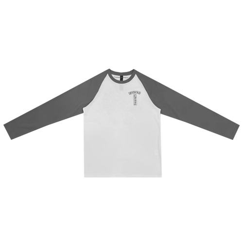 Long-sleeved Cotton T Shirt Casual Crosses Letters T002