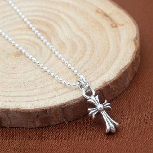 Crosses Pendant Necklaces 925 Sterling Silver Ball chain Vintage Gothic Punk Hip-hop fashion Jewelry Accessories Gifts For Men Women 45 50 55 60 cm