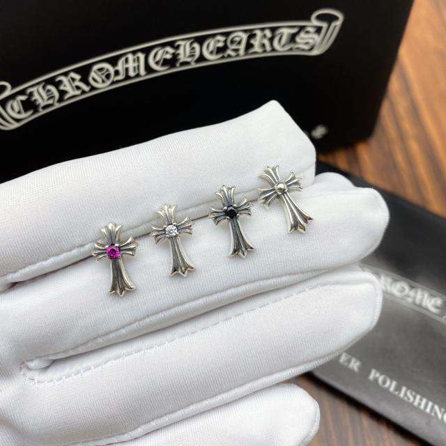 Crosses Stud Earring 925 Sterling Silver Gothic Punk Vintage Designer Luxury Jewelry Accessories Gift