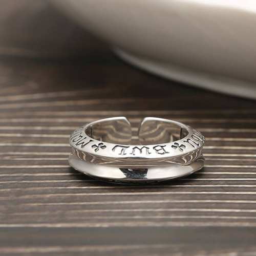 Concave Surface Adjustable Ring 925 Sterling Silver Jewelry